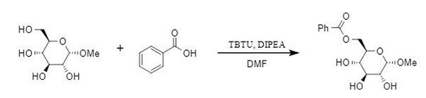 Selective esterification reaction mediated by TBTU