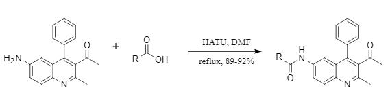 HATU-mediated amide bonding reaction