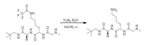 Removal of Tfa by hydrazine hydrate